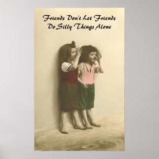 Poster Amigos não deixam amigos fazerem coisas Bobos sozi