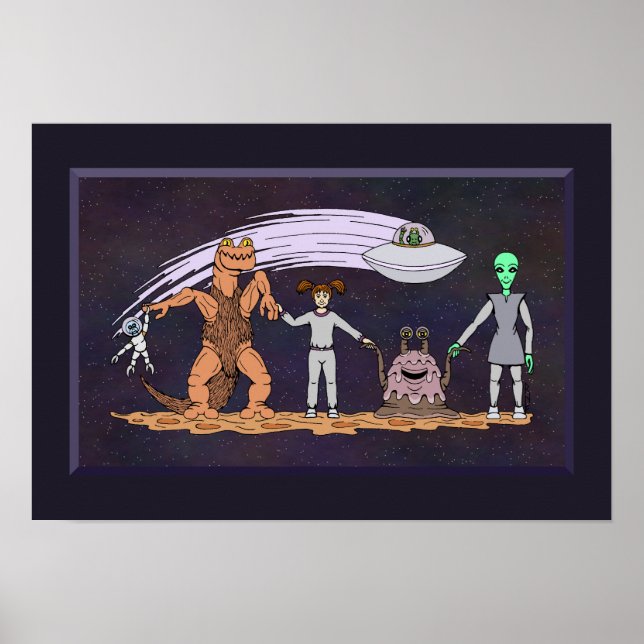 Poster Amigos Não Importa As Diferenças (Frente)