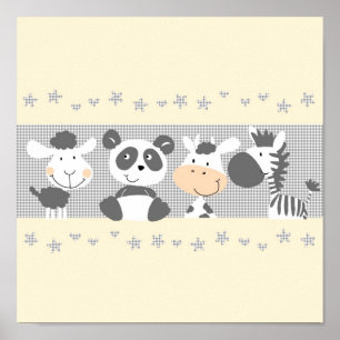 Poster Amigos preto e branco