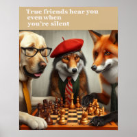 Amigos verdadeiros o entendem sem falar