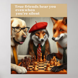 Poster Amigos verdadeiros o entendem sem falar