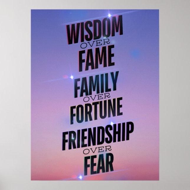 Poster Amizade da Família Sabedoria - Inspiração (Frente)