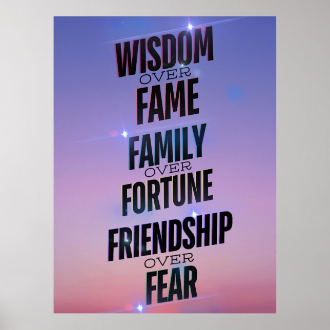 Poster Amizade da Família Sabedoria - Inspiração (Frente)