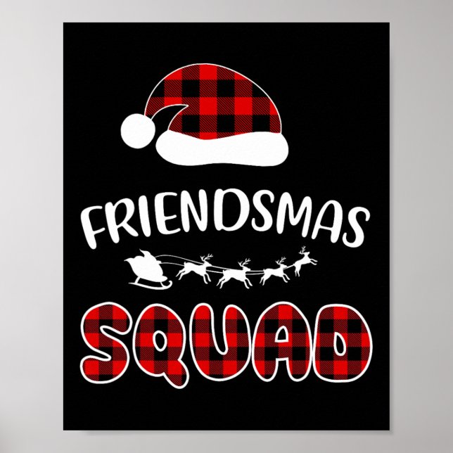 Poster Amizade Esquadra Engraçado Xmas Ligeira Correspond (Frente)