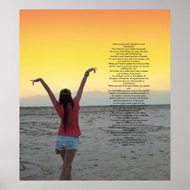 Pôster Amizade por Kahlil Gibraltar (Frente)