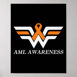 Poster Aml Warrior, sou Fine Acute Mieloide Leukemia Awar