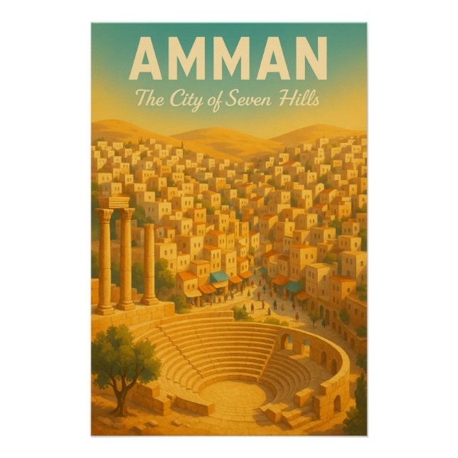 Pôster AMMAN – A Cidade das Sete Colinas (Frente)