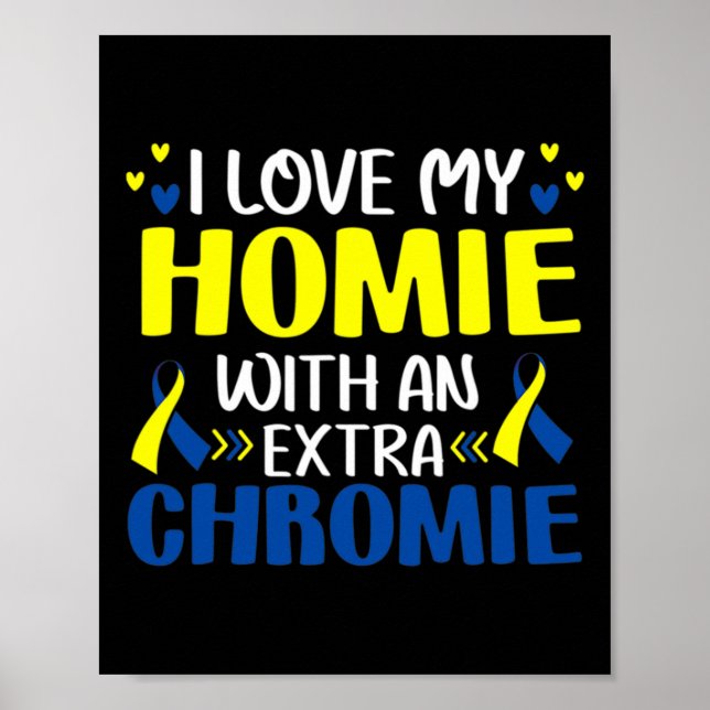 Poster Amo Meu Parceiro Com Uma Trisomia T21 Cromossomo E (Frente)