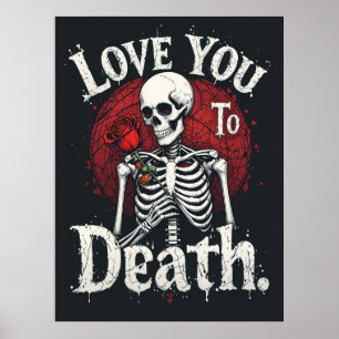Poster Amo-te à Arte Esquelética da Morte