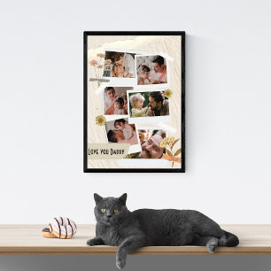 Poster Amo-Te A Colagem De Fotografias De Pai