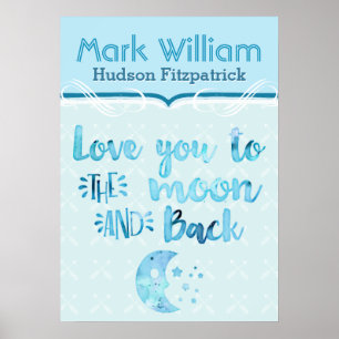 Poster Amo-Te Ao Enfermeiro Azul Da Lua