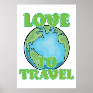 Poster Amo Viajar