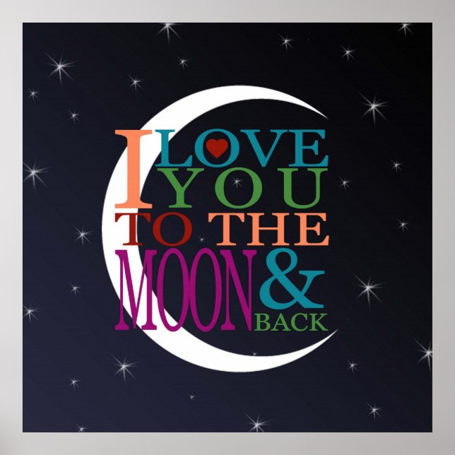 Pôster Amo Você até a Lua e de Volta (Frente)