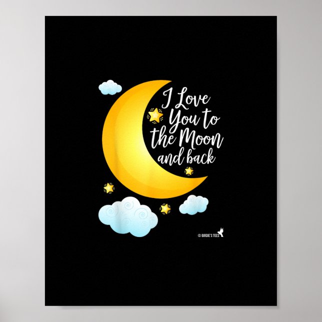 Poster Amo Você Até a Lua e de Volta Compartilhe Seu Amor (Frente)