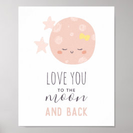 Poster Amo você até a lua e de volta. Menina. Quarto de b