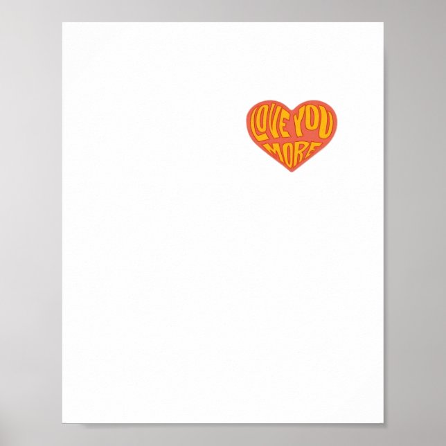 Poster Amo Você Mais Estilo de Layout Limpo  (Frente)