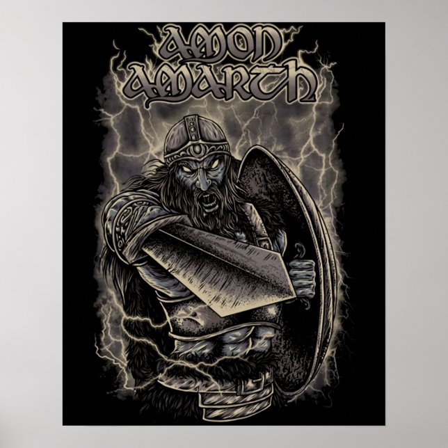 Poster Amon Amarth Retro Fan Design (Frente)