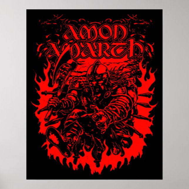 Poster Amon Amarth Retro Pastel Tribute (Frente)
