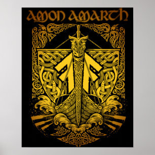 Poster Amon Amarth Retro-Style Fan Art Design