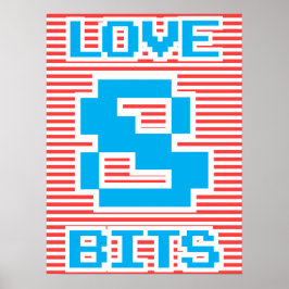 Poster Amor 8 Bits