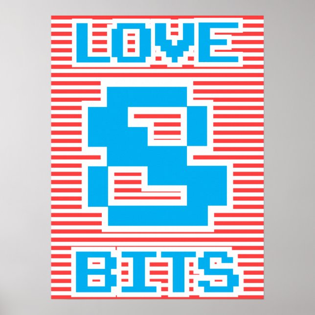 Poster Amor 8 Bits (Frente)
