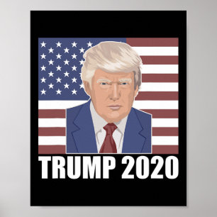 Poster Amor à Bandeira Americana Trump Adepto do Presiden