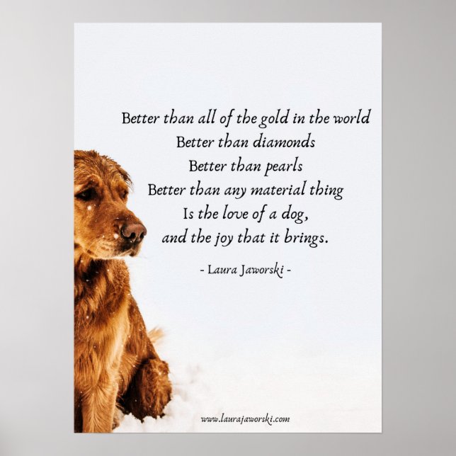 Poster Amor a Cachorro por Laura Jaworski (Frente)