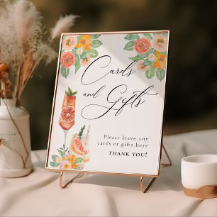 Poster Amor à Primeira Carta de Cocktail Spritz Brilhante