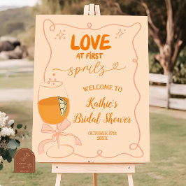 Poster Amor à Primeira Taça de Spritz Chá de Noiva