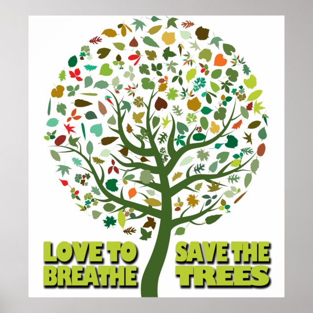Poster Amor A Respirar Salve As Árvores (Frente)