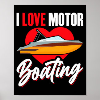 Poster Amor ao motorboating proprietário do barco capitão
