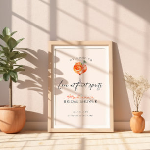 Poster Amor Ao Primeiro Chá de panela Spritz Bem-Vindo