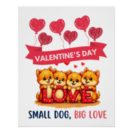 Pôster Amor aos cães da Pomerânia