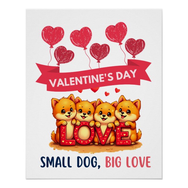 Pôster Amor aos cães da Pomerânia (Frente)