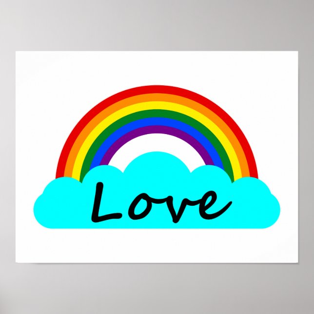 Poster Amor - Arco-íris LGBT (Frente)