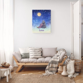 Poster Amor, Bebê Hipopótamo e sua Mãe