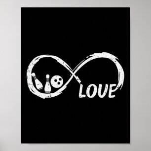 Poster Amor Boliche Infinito Jogador Mulheres Meninas Men