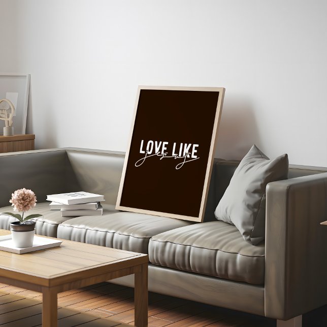 Poster Amor castanho como Jesus cristão (Criador carregado)