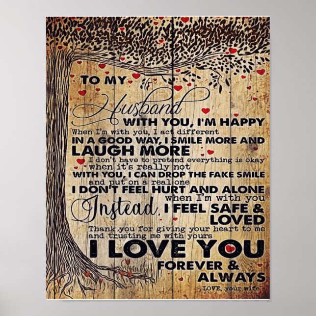 Poster Amor Cita Meu Marido, Trendy Gift (Frente)