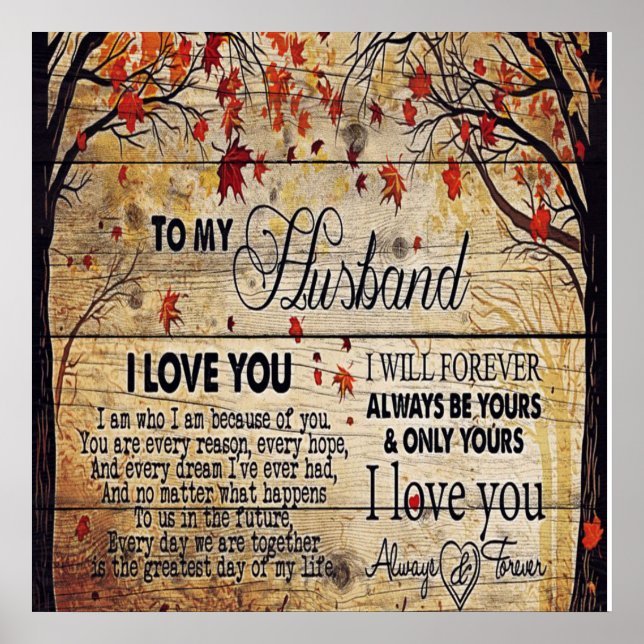 Poster Amor Cita Meu Marido, Trendy Gift (Frente)
