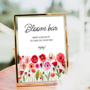 Poster Amor com Bloom Wildflower Bloom ou Bar Flor