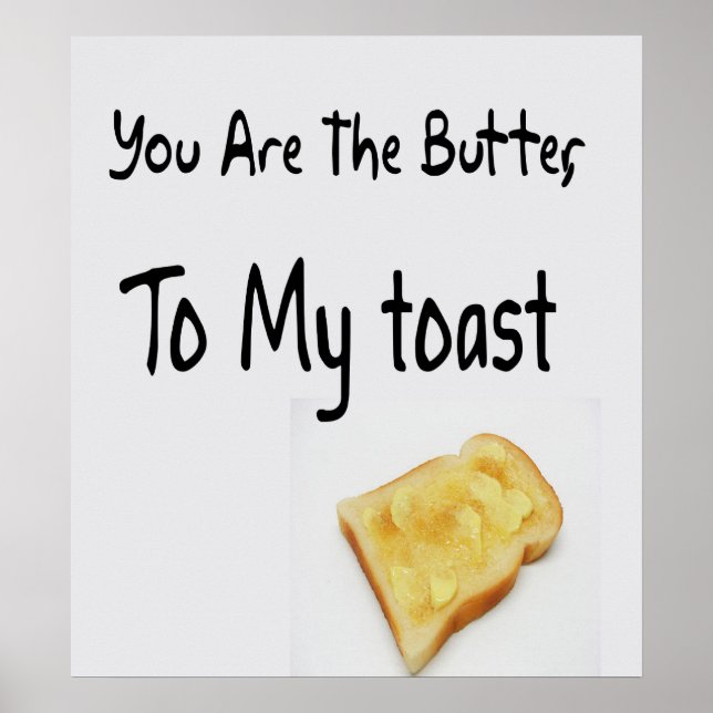 Poster Amor com pão torrado (Frente)