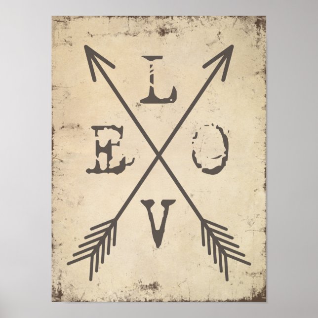 Pôster Amor Com Setas (Frente)