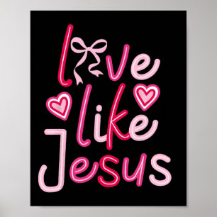 Poster Amor Como Jesus Laço Coquete Dia dos Namorados