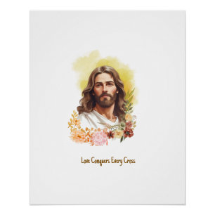 Pôster Amor Conquista Cada Cruz - Jesus