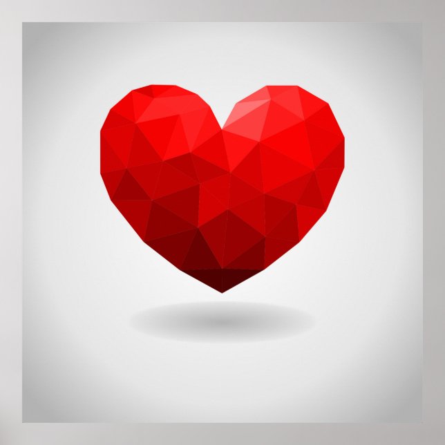 Poster Amor coração baixo namorados (Frente)