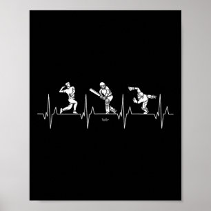 Poster Amor Críquete - Boliche Coração Engraçado Críquete