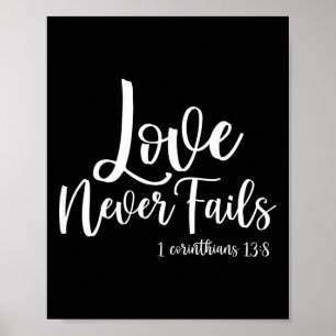 Poster Amor Cristão Nunca Falha Corinthian 138 Feliz Va
