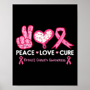 Poster Amor Cura Cancer De Mama Sensibilização Luta Contr