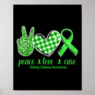 Poster Amor Cura Fita Verde Sensibilização para a Doença